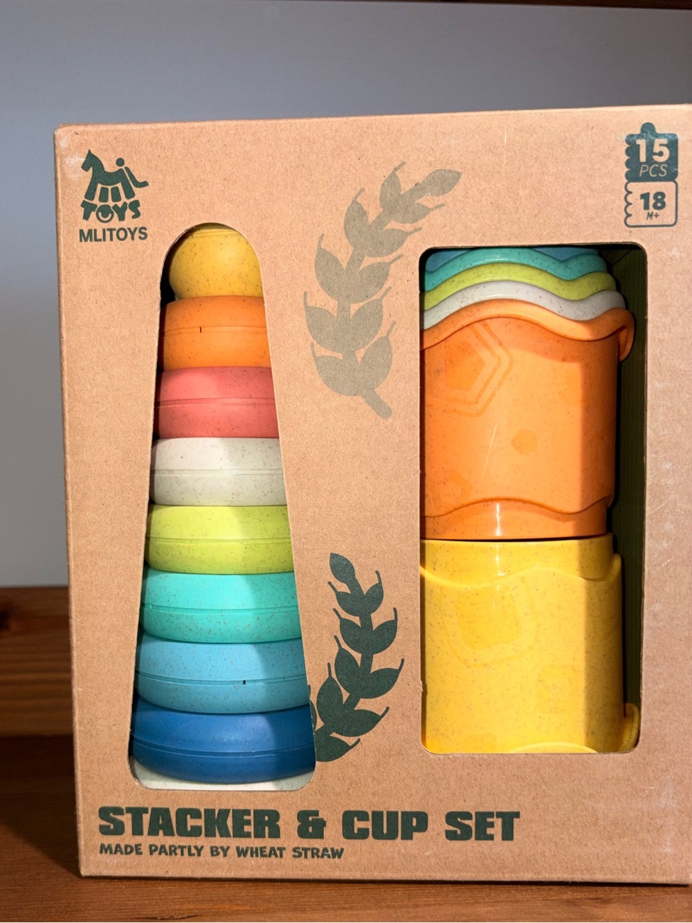 Eco-Friendly Rainbow Stacker & Cup Set